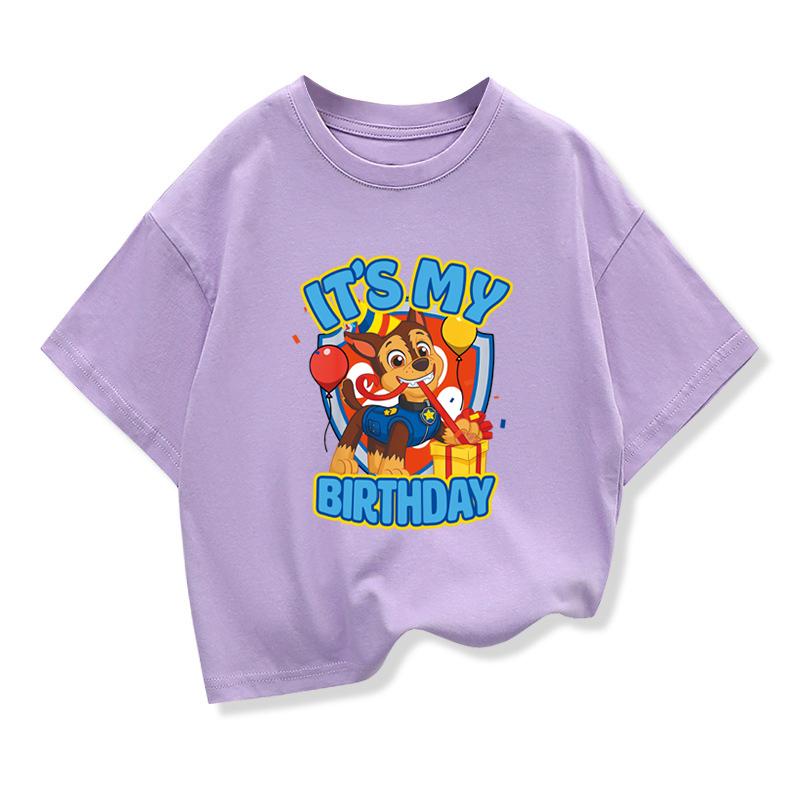 Футболки для детей Щенячий патруль Футболка для мальчиков Футболки для девочек Футболка для вечеринки по случаю дня рождения с одеждой Детская модная одежда Топы Футболка Детские подарки на день рождения