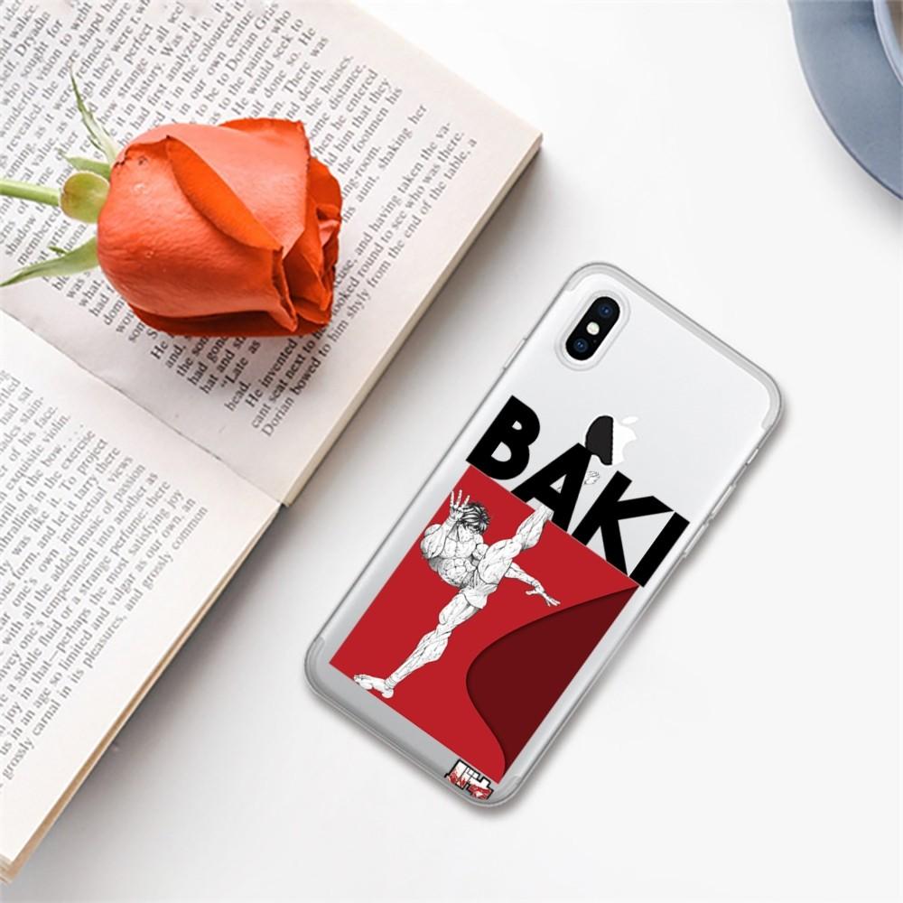 Япония Аниме Баки Чехол для телефона Для iPhone 15 14 13 12 11 Pro Max Mini X Xs XR 6 7 8 Plus SE 2020 Прозрачный чехол