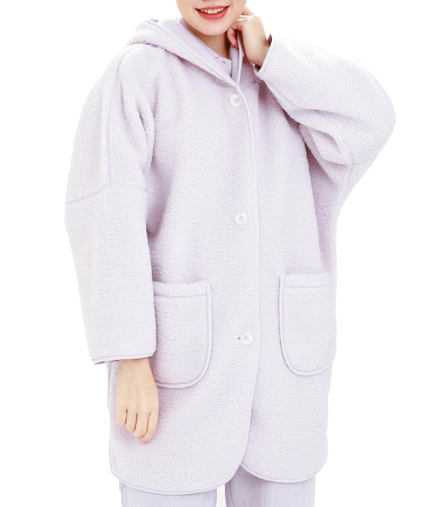 Nightgown Poodle Fleece Purple [Narue] Robe/Gown Women's