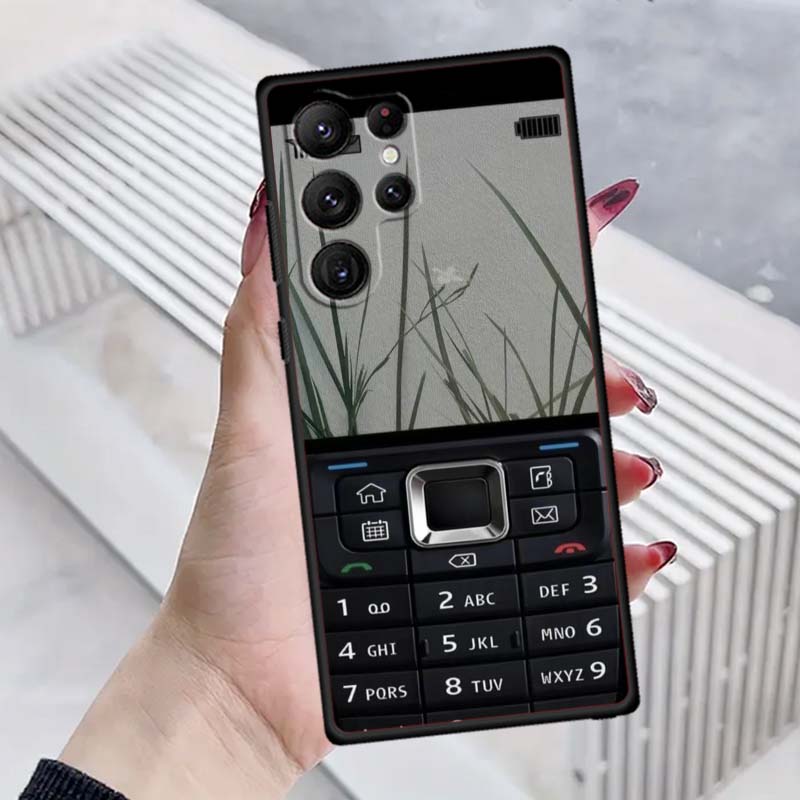 Роскошный винтажный узор с телефоном Чехол для телефона Для Samsung Galaxy S26 S25 S24 S23 S22 S21 S20 Ultra Plus FE 5G Черный Мягкий ТПУ