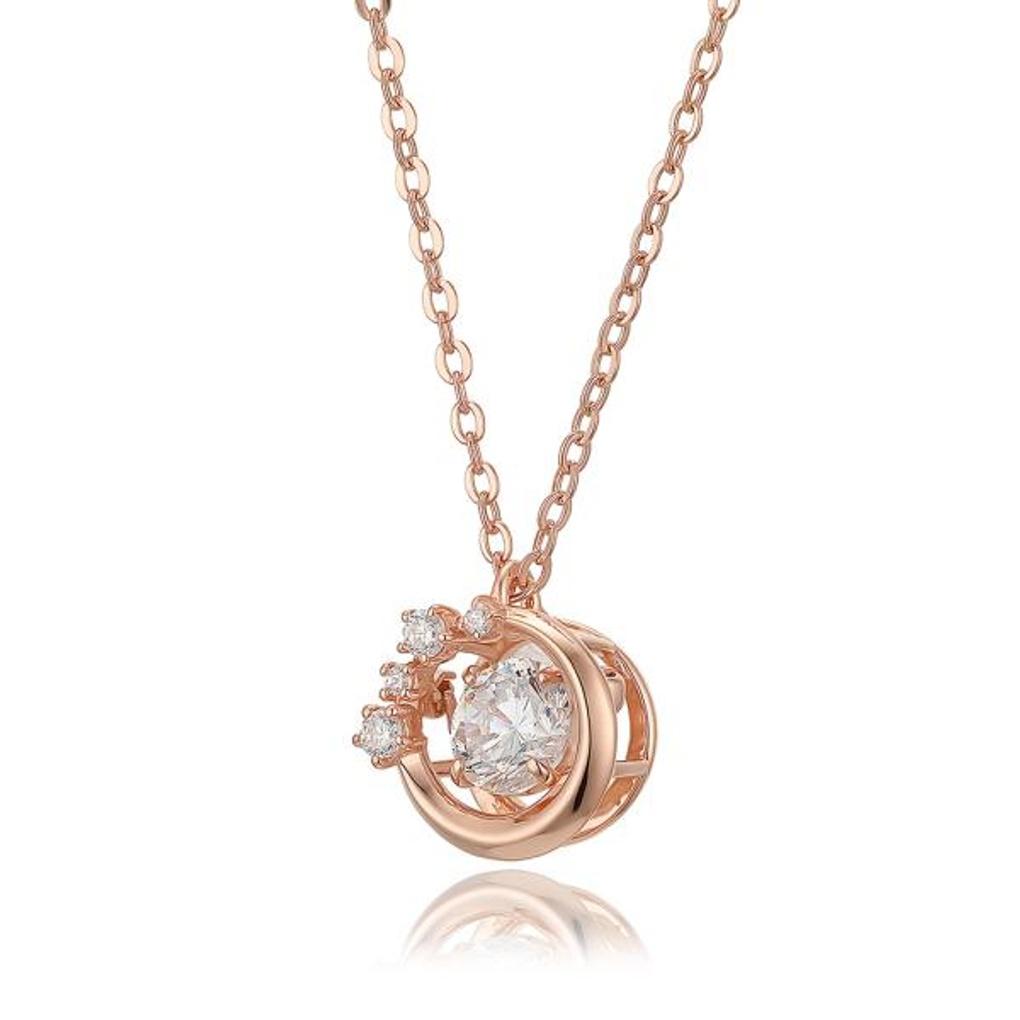 LLOYD L-Carat Own Your Sparkle See-Through Round Silver 925 Necklace LLNS21202OPP