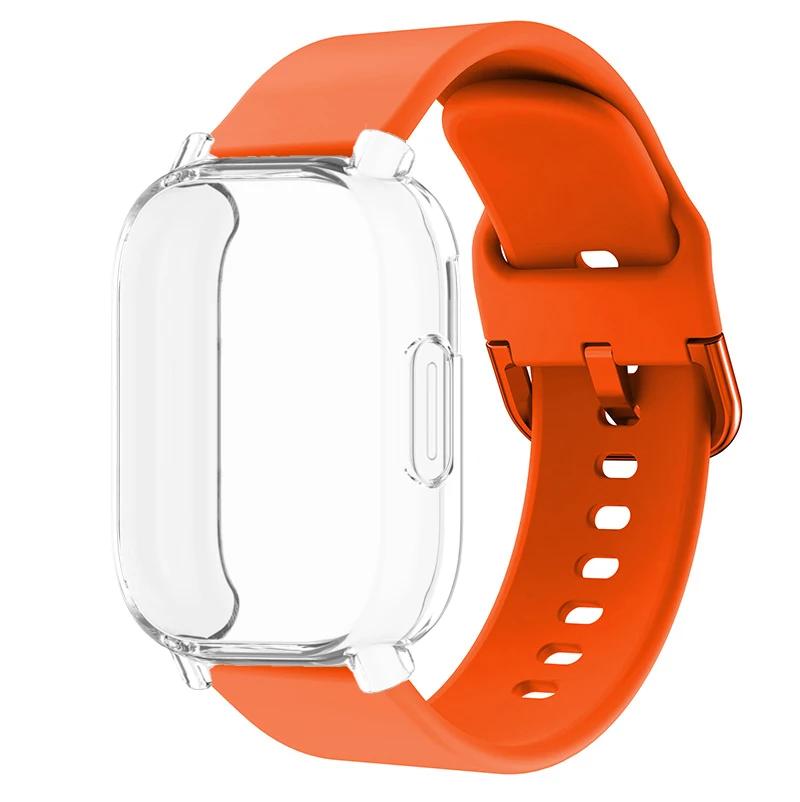 Защитный чехол+силиконовый ремешок для Xiaomi Redmi Watch 5 active/5 Lite Полное покрытие экрана ТПУ Мягкий чехол и дышащий спортивный ремешок