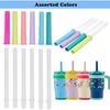 6 PCS Straws Replacement Compatible with 14 oz Reduce Kids Coldee 2.0 Tumbler - Reble Silicone Valve and Straw with Cleaning Brush - Spill-Proof