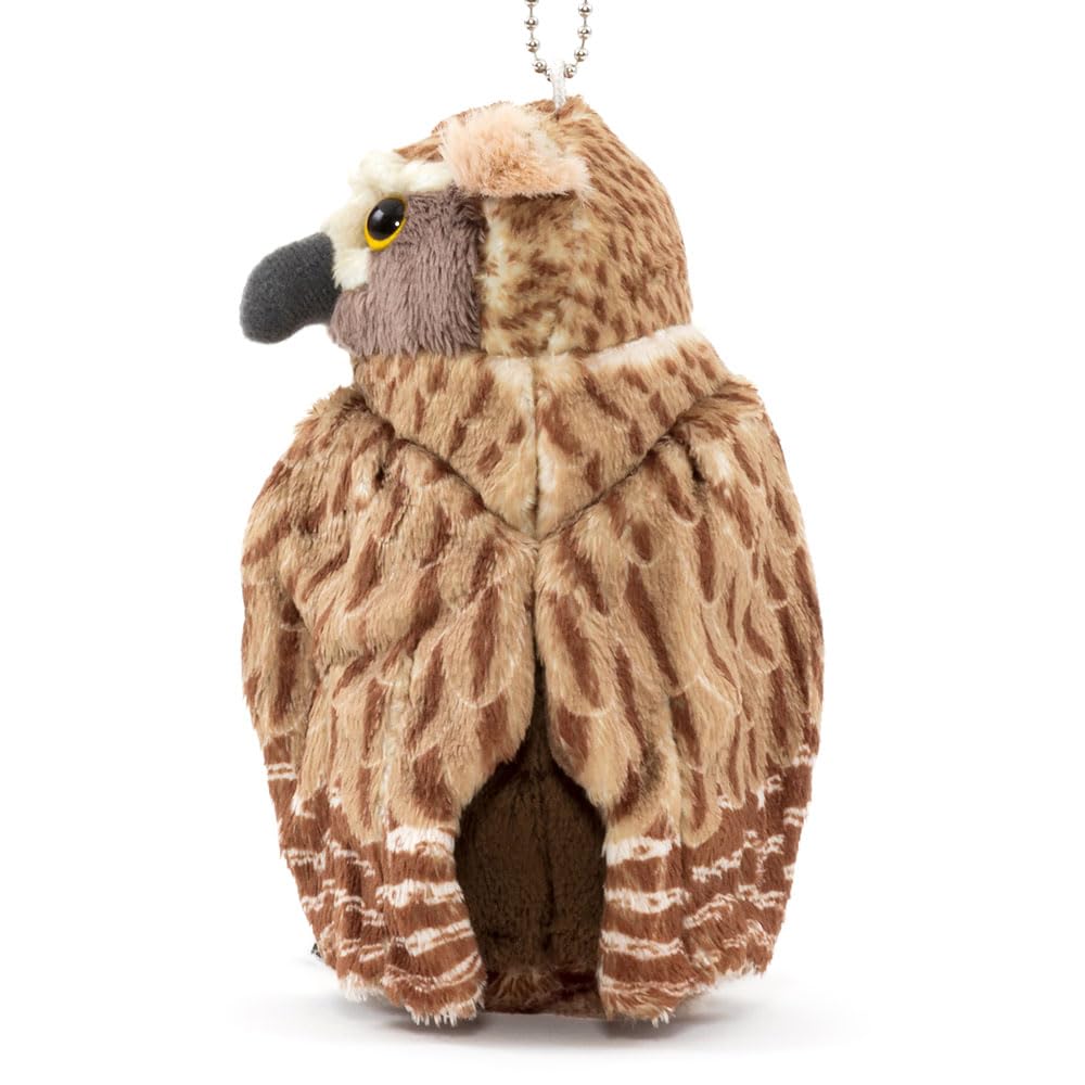 COLORATA Plush Mascot, Blakiston's Fish Owl (Realistic Birdwith Chain), Cute Wild Bird Keychain Doll, Gift (Twice Tested)  Christmas Present