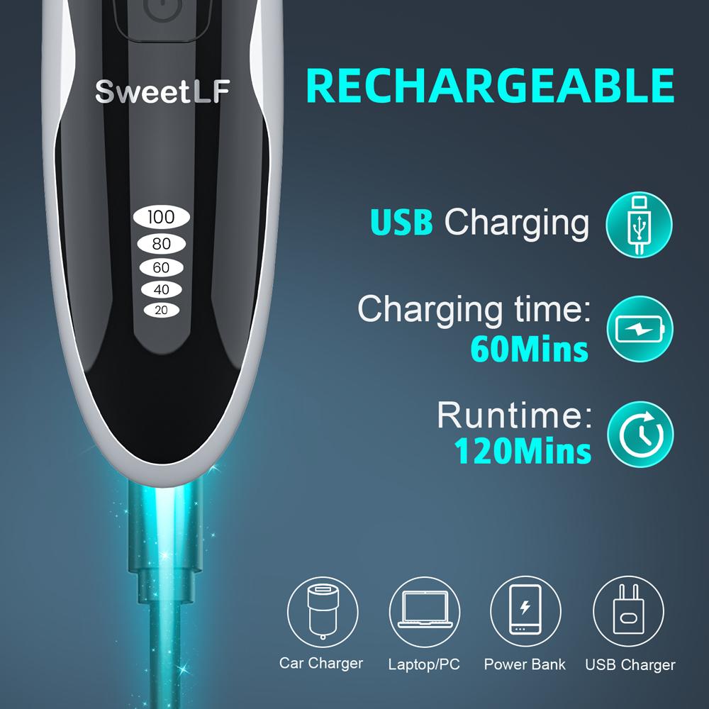 Электробритва SweetLF для мужчин, портативная беспроводная электробритва с 3 головками, для влажного и сухого бритья