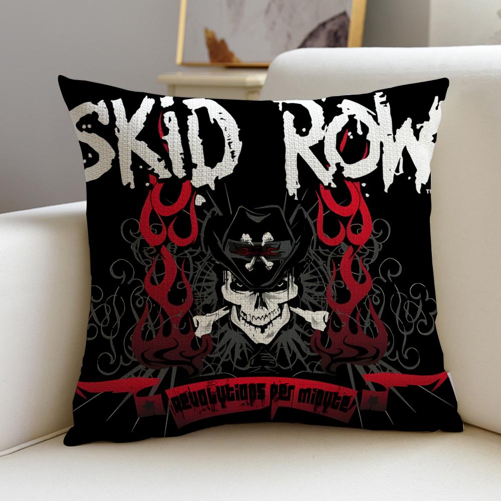 Rock SSkid RowS Cushion Cover Breathable and skinfriendly linen pillowcase square removable and washable cushion