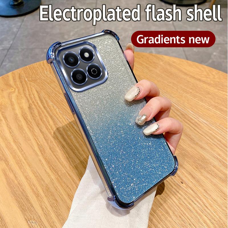 Роскошный прозрачный противоударный чехол с блестками для телефона HONOR X9C X7C X9B X7B X9A 5G X30 X40 i X50 X60 Pro X50i X60i с мягкой накладкой