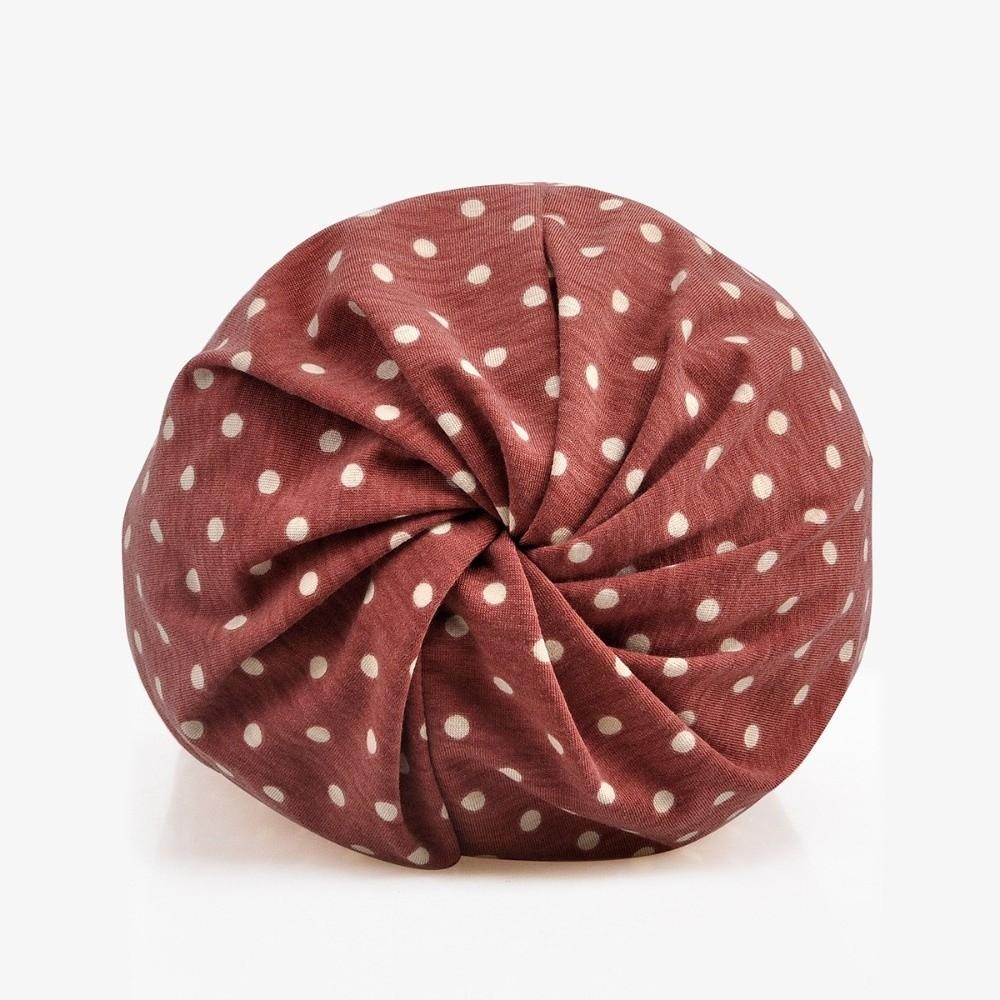 Retro Slouchy Beanies Skullies Hat Korean Style Polka Dot Hat Casual Women's Beanie Hat