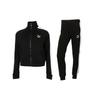 Color Block Logo Sports Stand Collar Jacket And Cuffed Sports Long Pants Set Women Set Black 531411-01-531415-01
