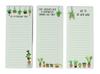 Pack of 3 Magnetic Fridge To-Do List Notepads- Magnetic Memo Pads For Refrigerator- (50 Sheets