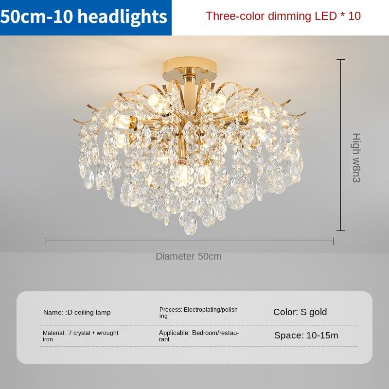 Light Luxury Crystal Chandelier, Grand Living Room Light, Creative Bedroom Lighting, Restaurant Lighting