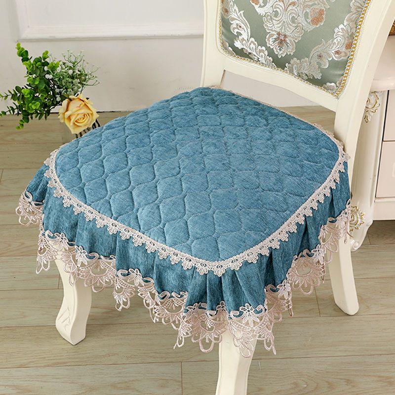 Элегантный кружевной декор 43*45 см, подушка для стула, противоскользящая подушка для сиденья в европейском стиле, домашний декор, обеденный офисный коврик