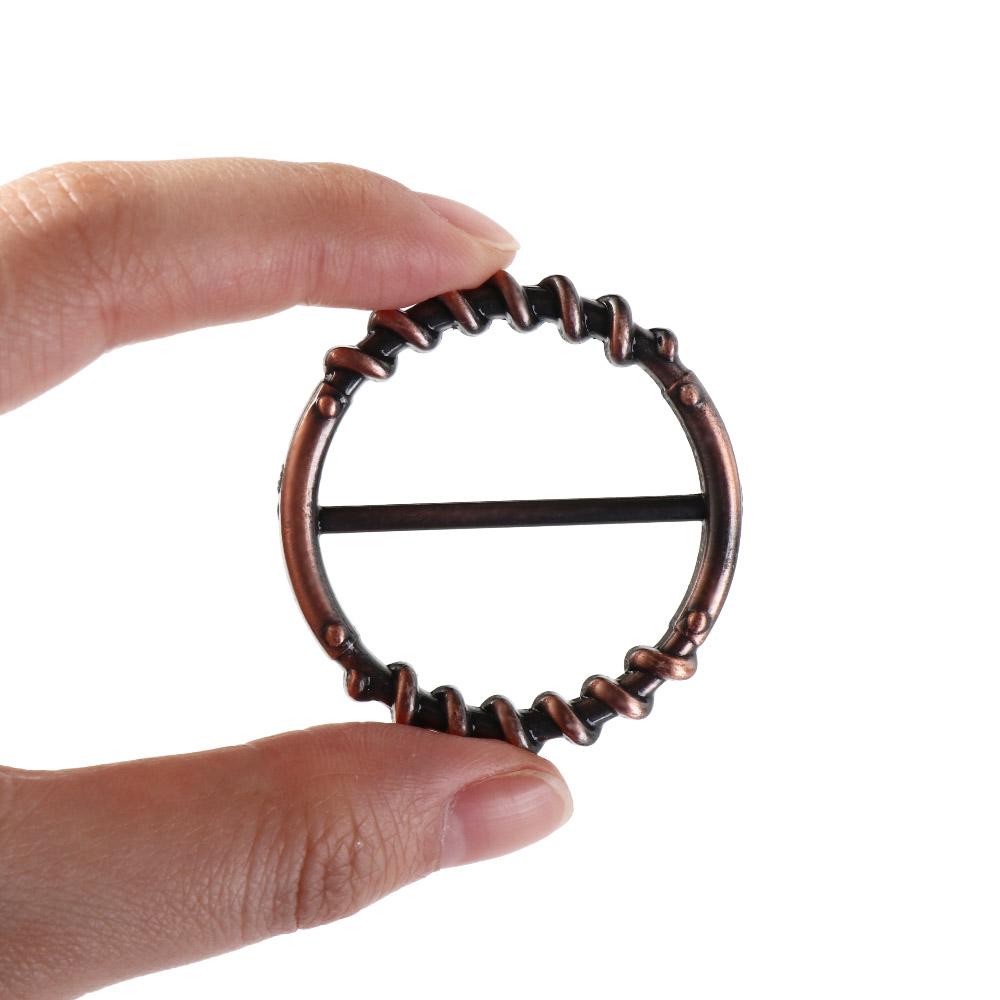 Hijab Scarf Clip Clothing Corner Knotted Buckles Round Metal Scarf Buckle Girls