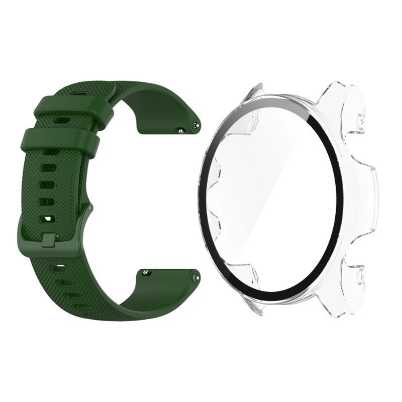 Silicone Watch Band and PC Case Cover For Garmin Forerunner 965 265 265S 255 255S Accessories Quickfit Silicone Strap