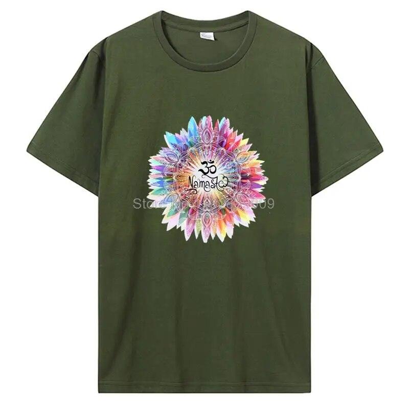Радужная красивая футболка с графическим принтом Мандалы, женская хлопковая футболка унисекс, крутая повседневная футболка с коротким рукавом, футболки, топы, уличная одежда
