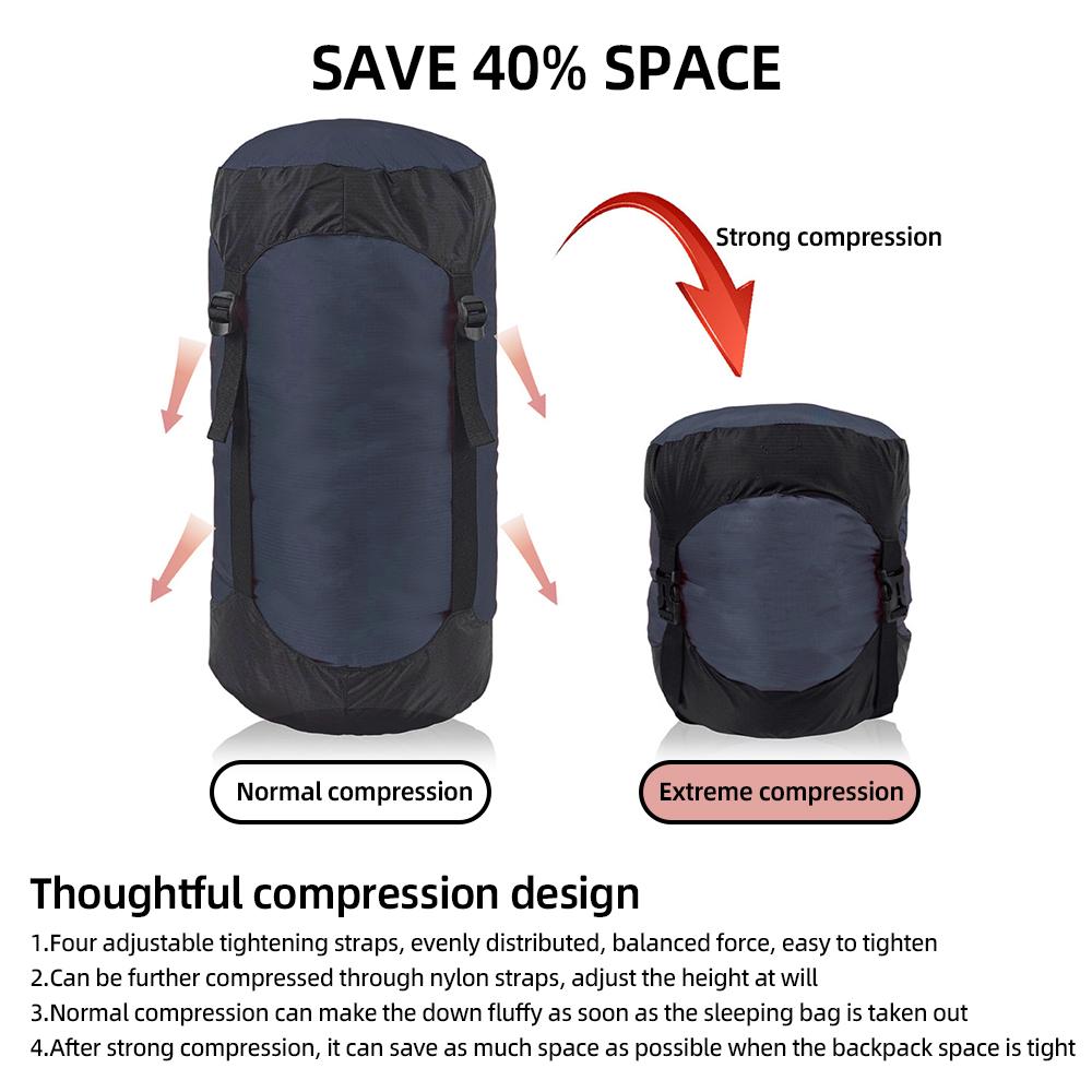 Компрессионный мешок для хранения спального мешка, маленький, 5-35л, 40D Ripstop