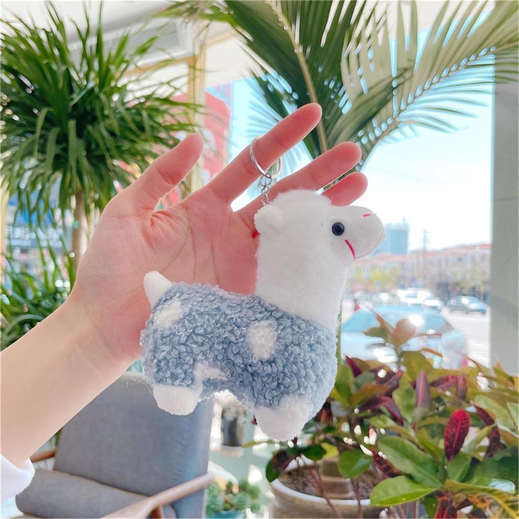 Alpaca- Keychain Plush Easter Llama Plushie Pendant Sheep Doll Stuffed Toy Animals Keyring For Girls Boys
