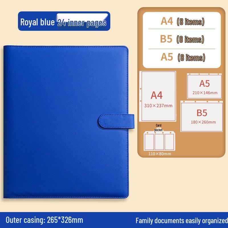 A4B5 Family Document Organizer: Loose-leaf Binder for Tickets, Certificates, Pregnancy & Postpartum Check-up File Management