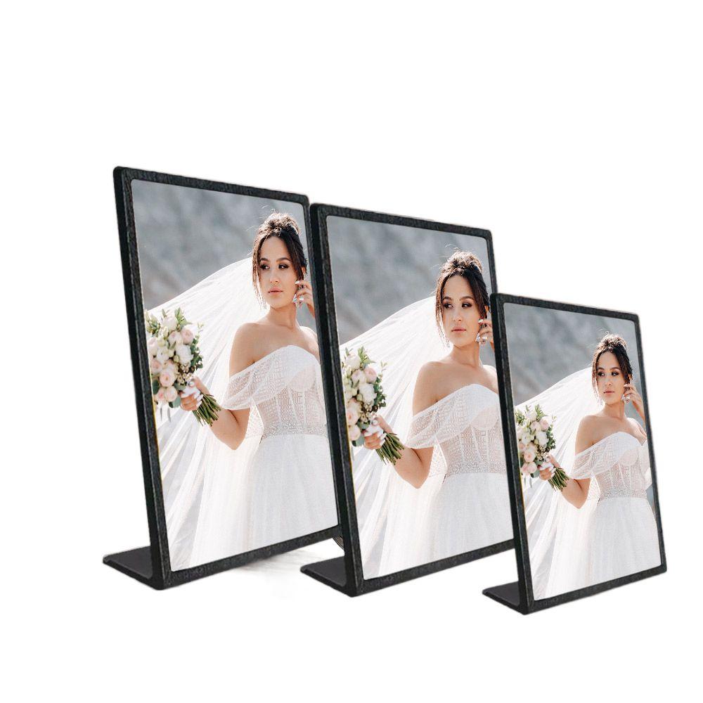 Пластиковая панель Каталог вин Подставка для меню A4 A5 A6 L-образный держатель для настольных карточек Настольный держатель для фотокарточек с орнаментом