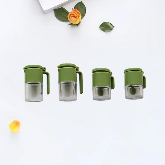 4 шт. Банка для масла для кукольного домика с открывающейся крышкой, прозрачная 1:6 миниатюрных масленок, модель игрового домика, кухонная игрушка, реквизит для фотосессии