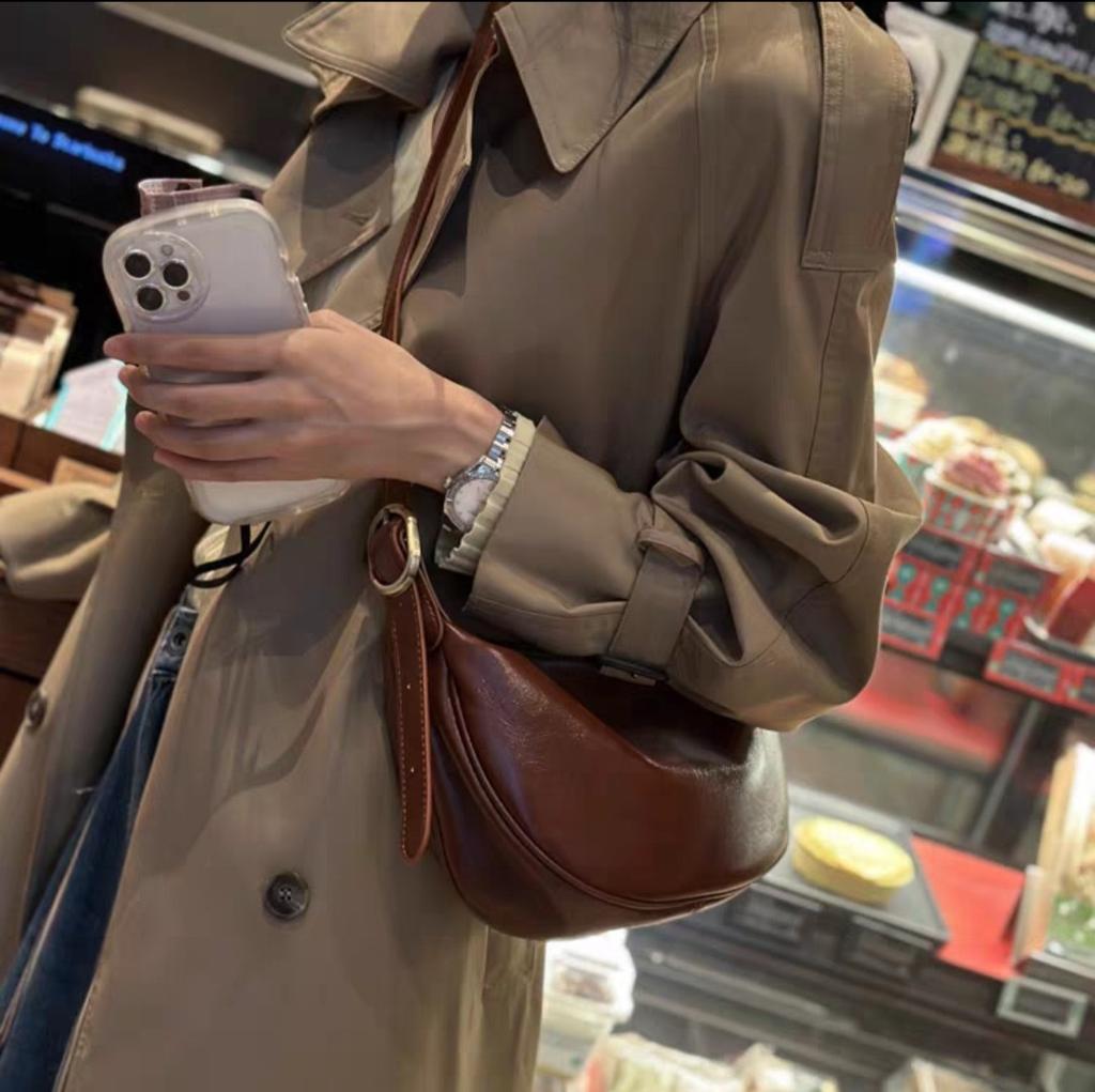 Кожаная женская сумка новая мода сумка-пельмень под мышкой ретро деловая сумка из коровьей кожи на плечо сумка-мессенджер женская сумка-седло