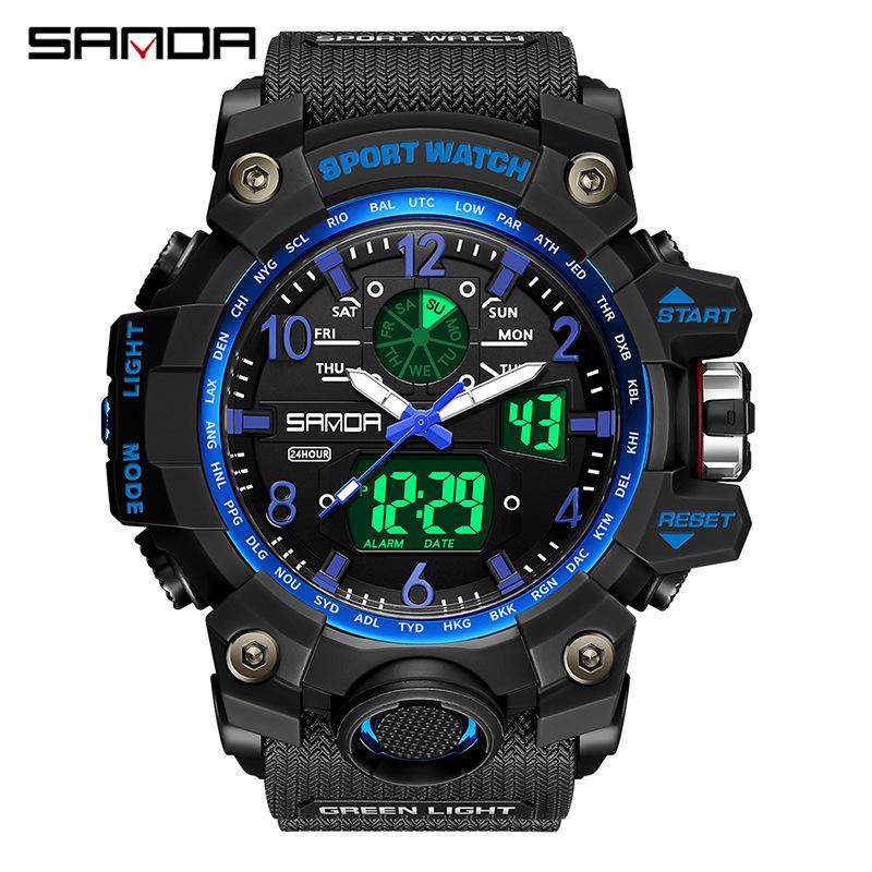 Sanda Korean Trend Multifunctional Luminous Waterproof Watch for Teens & Adults