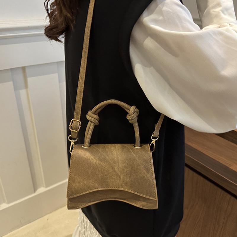 Элегантная женская сумка через плечо из искусственной кожи с верхней ручкой, шикарный однотонный цвет с регулируемым ремешком, повседневная маленькая сумка через плечо