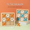 Kids' Wooden XO Tic-Tac-Toe Logic Game: Parent-Child Interactive Two-Player Puzzle Toy