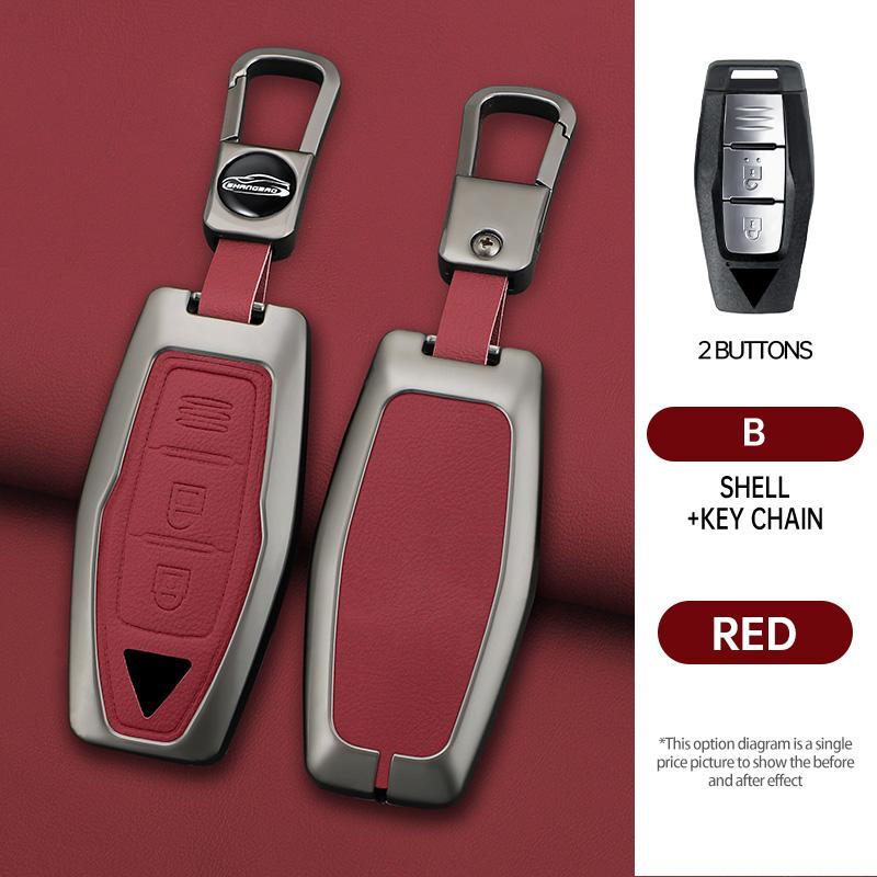 Car 2/3/4Buttons Key Case Cover Holder Chain For Mitsubishi Outlander 2022 2023 Car Interior Accessories