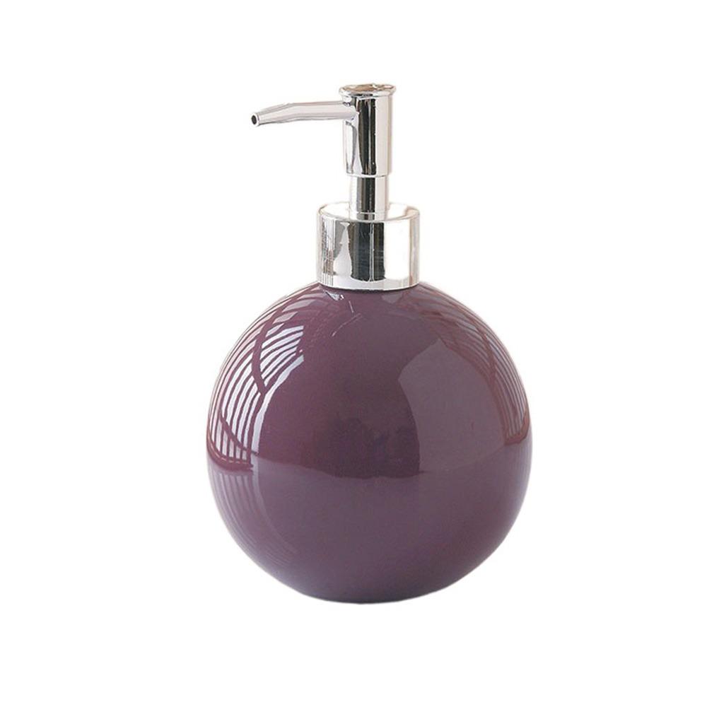 Press Type Ceramic Hand Soap Bottle Refillable Bath Lotion Pump Jar Liquid Soap Container Home