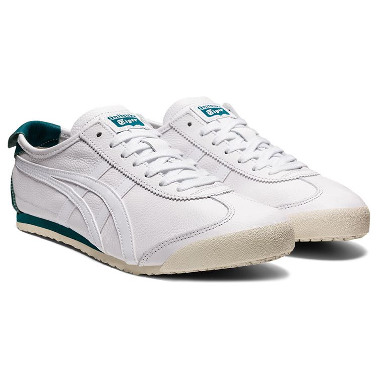 ONITSUKA TIGER Mexico 66 Повседневные низкие кроссовки из синтетической кожи Унисекс кроссовки Белый Зеленый 1183B781-102