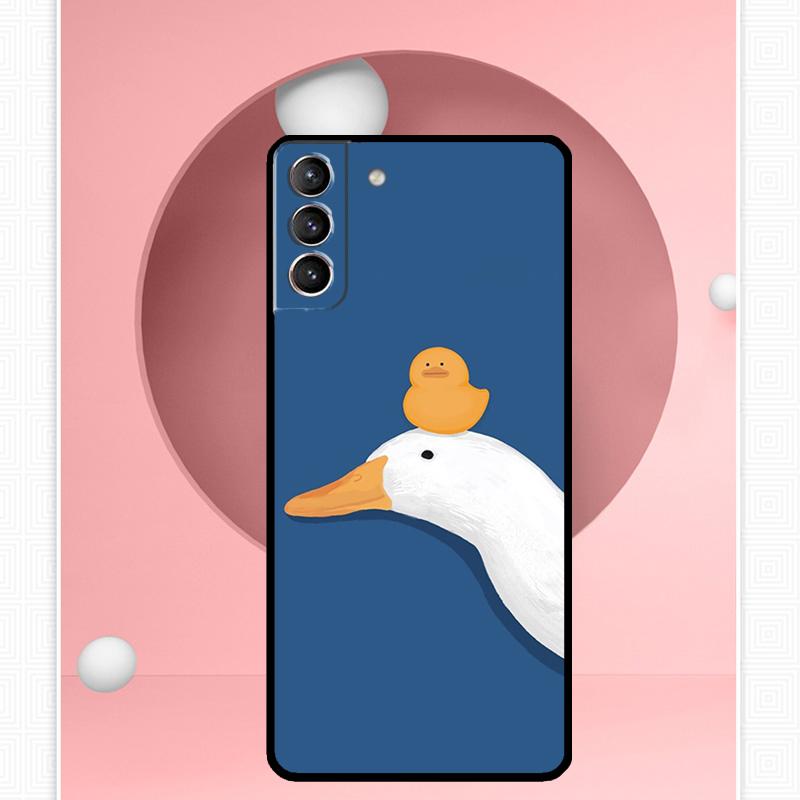 Cartoon Funny Goose Case For Samsung Galaxy S24 S23 Ultra S22 S20 FE S21 FE Note 10 20 S8 S9 S10 Plus Cover
