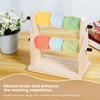 1PC Wooden DIY Craft Yarn Ball Stand Yarn Dispenser Solid Wood Dual Rotating Design for Crocheting Knitting Rotatable Yarn Holder