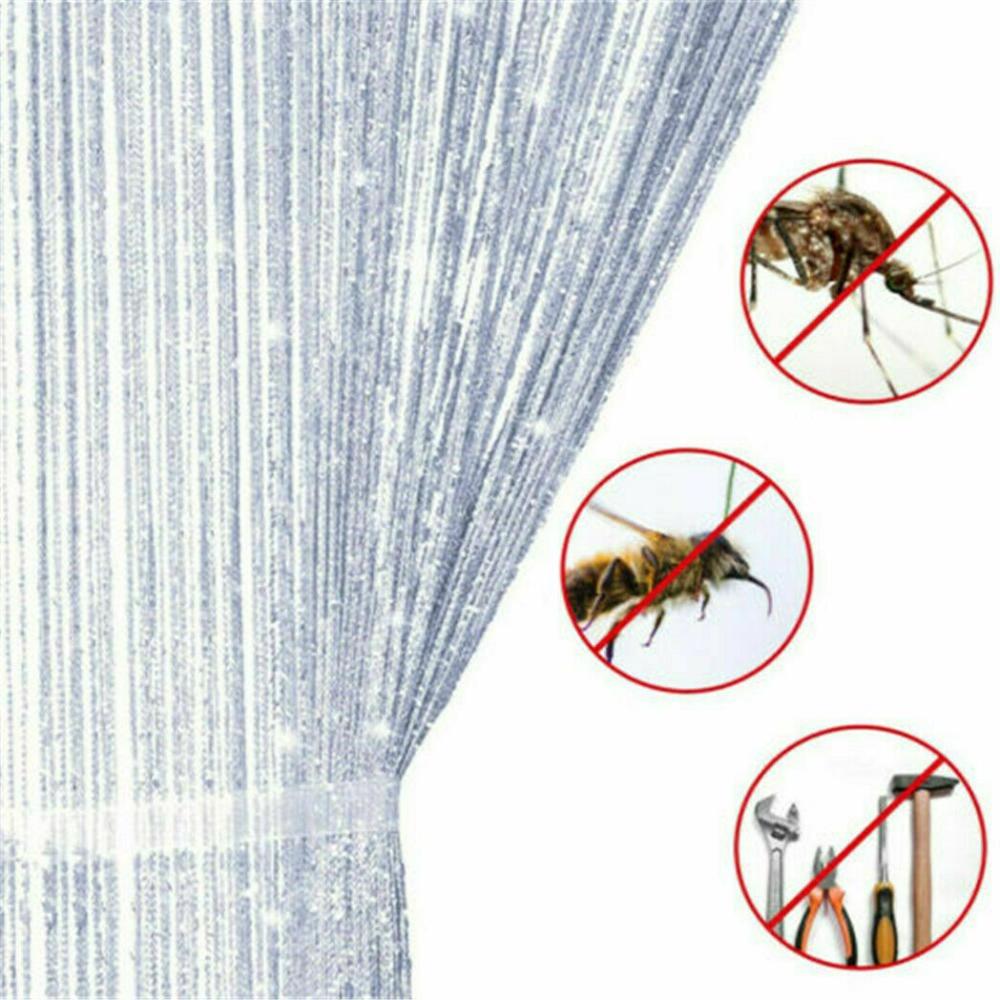 Net Window Curtains Hanging Beaded Curtains Glitter String Curtain Door Fly Screen Screen Panel