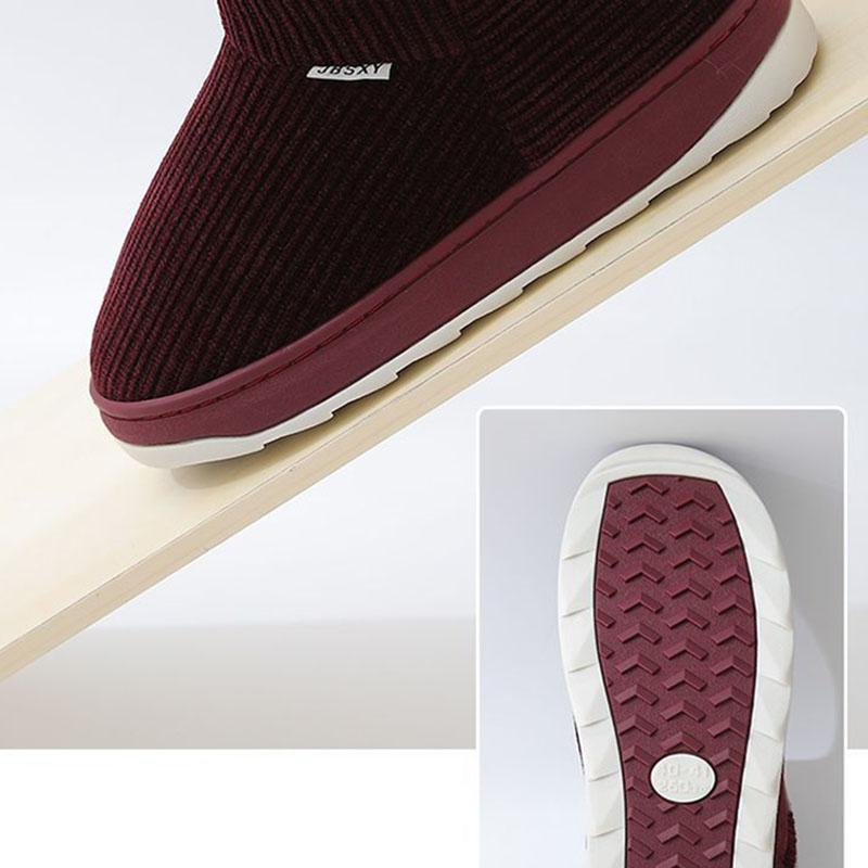 Женские хлопковые тапочки, нескользящая зимняя хлопковая обувь, домашние хлопковые тапочки с плюшевым утолщенным каблуком и толстой подошвой