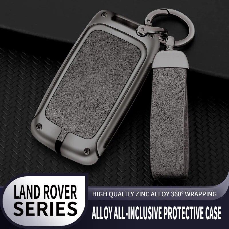 Металлический кожаный чехол для ключей от машины для Land Rover Range Rover Discovery 5 Sport 20 18 2019, аксессуары для Jaguar XEL E-PACE 2019