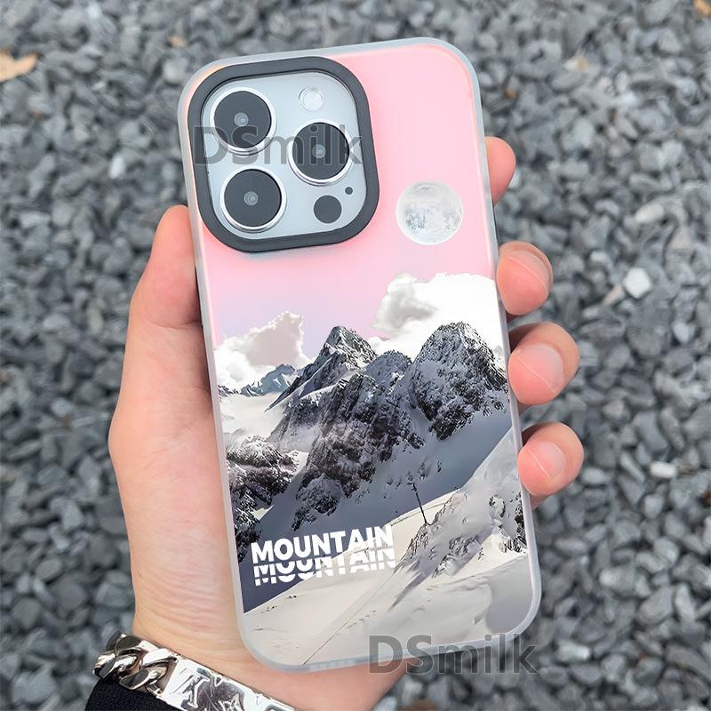 Snow Mountain Scenery iPhone 18 Pro Phone Case 14/13 Aurora White 12 iPhone 11 Xs Max Hard Plus Laser X
