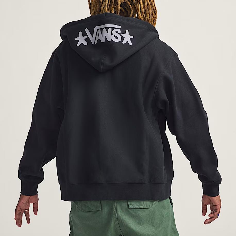 Vans X Atiba Коллаборационный худи на молнии, свободный, с длинным рукавом, унисекс, свитшот VN000Q77BLK