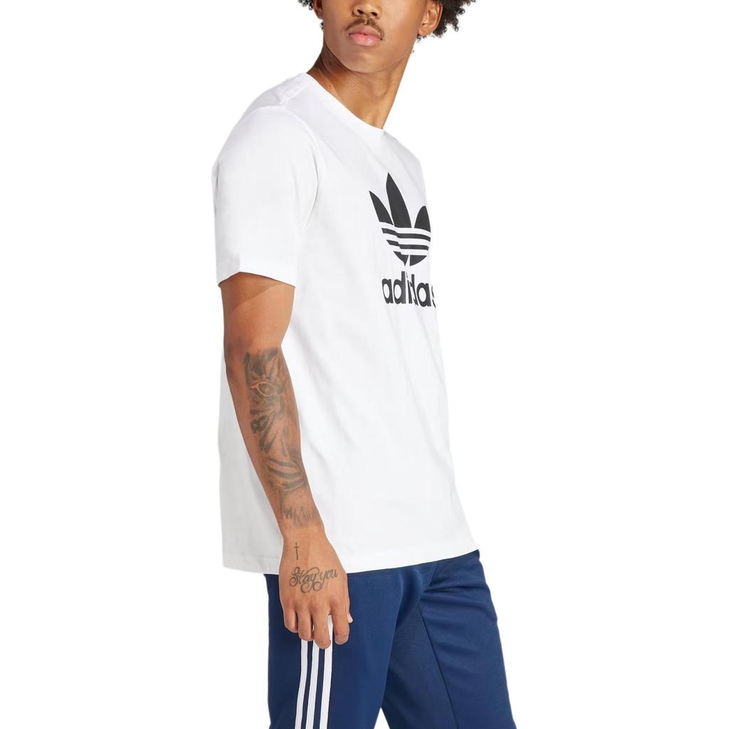 adidas Футболка Adicolor Trefoil белая мужская уличная одежда IV5353