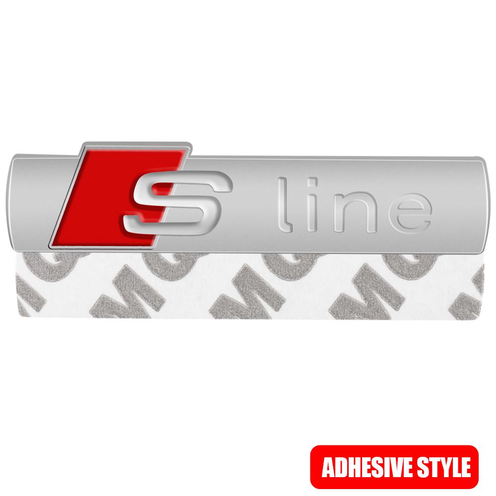 2026 3D Metal Sline Styling Emblem Car Fender Badge Decoration Sticker Accrssorie For S1 SLine A4 B8 A3 8P A6 C7 8V B6 B7 B9 TT RS3 2x