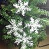 Fashion Wedding Supplies Plastic Snowflake Decoration Hanging Ornaments Xmas Decor Christmas Tree