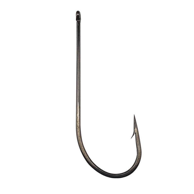 Наборы по 10 шт. Крючки для ловли рыбы с длинным цевьем, с ушками и трубкой для оснастки – Тяжелый бородка для глубоководной/морской рыбалки