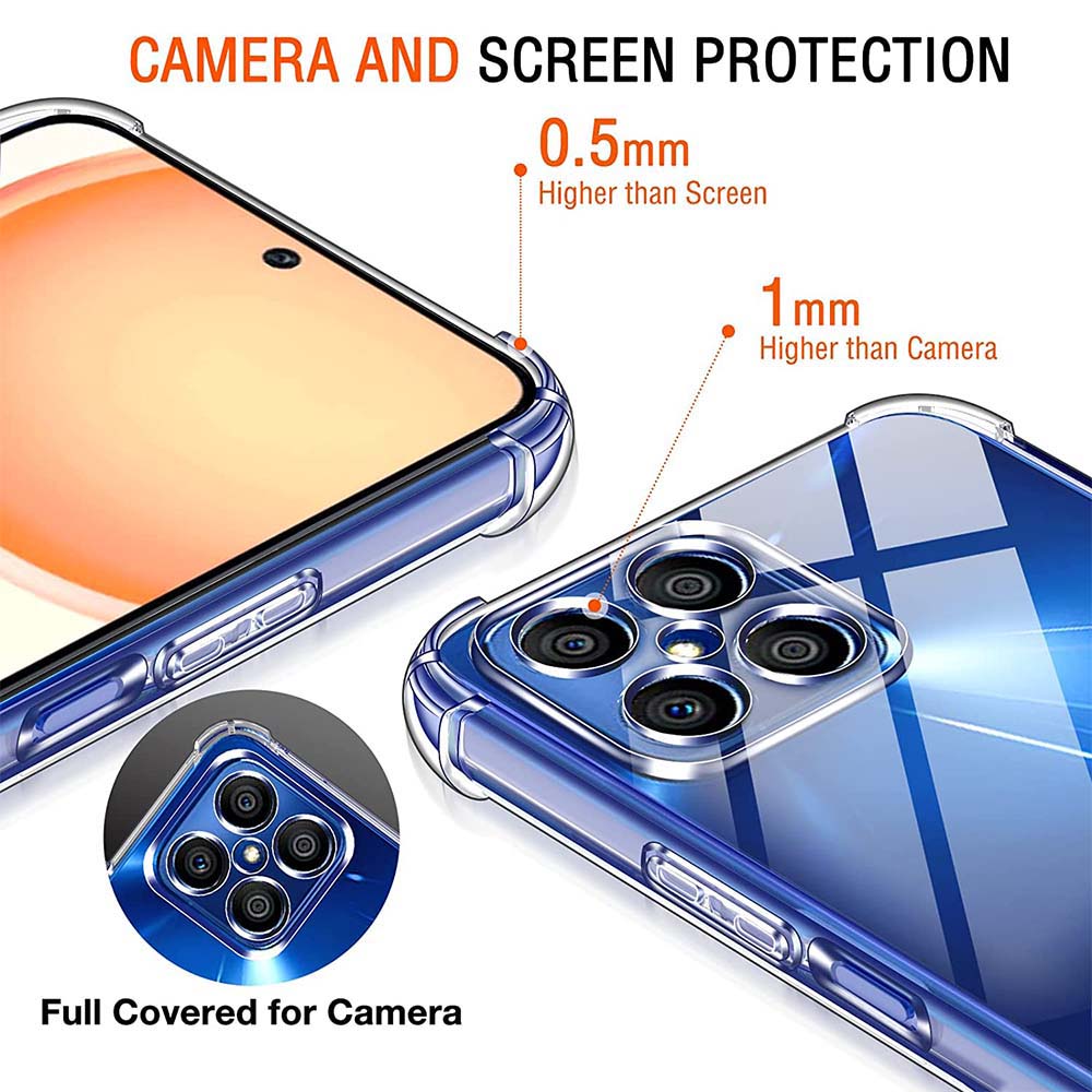 Прозрачный противоударный мягкий силиконовый чехол для телефона с подушкой безопасности для HUAWEI HONOR 200 90 70 Lite X5 X6 X7 X7a X8 4G X8 5G X8a X9 X8b X7b