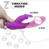 2 in 1 Rabbit Vibrator G-Spot Dildo Vibe Waterproof Clit Stimulate Masturbation Massager Rechargeable Adult Sex Toys for Women%