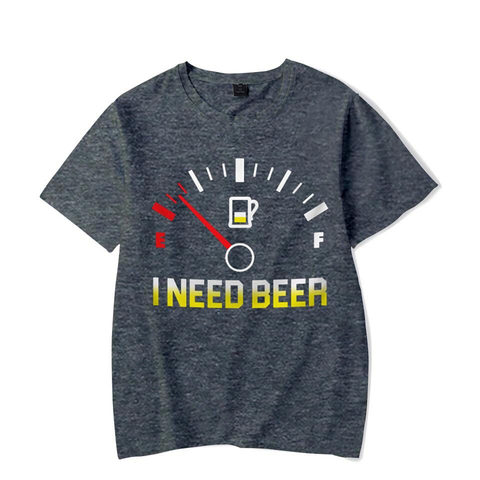 Забавная футболка с принтом «Мне нужно пиво», летняя модная повседневная футболка с коротким рукавом и круглым вырезом, мужские футболки