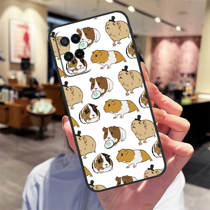 Чехол-накладка с рисунком морской свинки для Oppo A17 A77 A80 A40 A60 A98 A78 A18 A38 A58 A16 A76 A96 A74 A94 A54 A57S A15