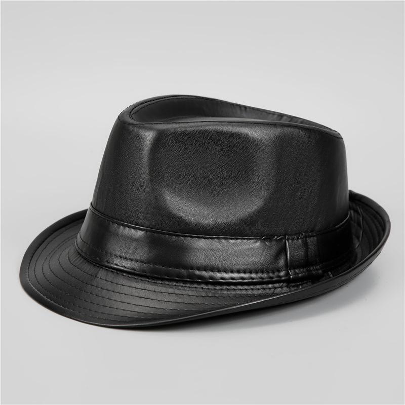 Top Hat Men'S Middle-Aged And Elderly Hat Men'S Winter British Jazz Hat Autumn And Winter Gentleman'S Hat Casual Elderly Dad Leather Hat