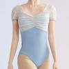 Mesh Dance Costume Short Sleeve Gymnastic Clothes Girls Ballet Dress  Ballet Practice