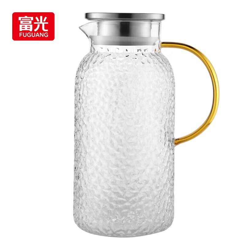 Fuguang Hammered Glass Water Pitcher with Handle
