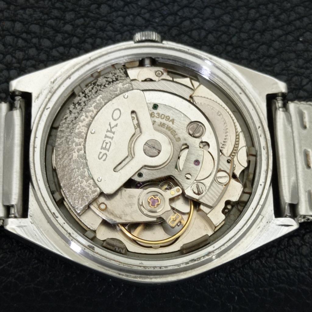 Seiko 5 АВТОМАТИЧЕСКИЕ 6309A ЯПОНСКИЕ МУЖСКИЕ ВИНТАЖНЫЕ ЧАСЫ С БЕЛЫМ ЦИФЕРБЛАТОМ a701511-5 R206b-a701511